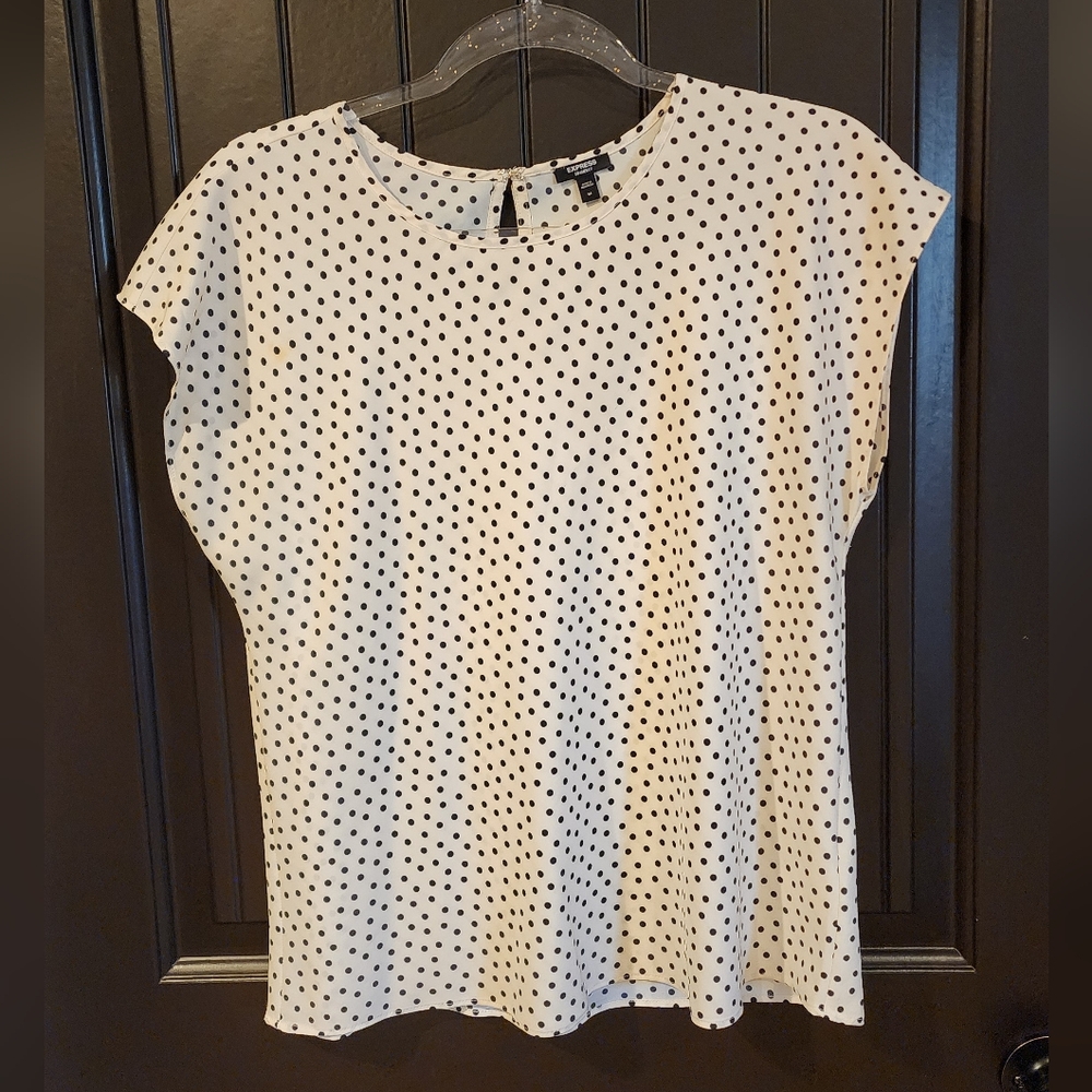 Express Polka Dot Women's Top, Size M